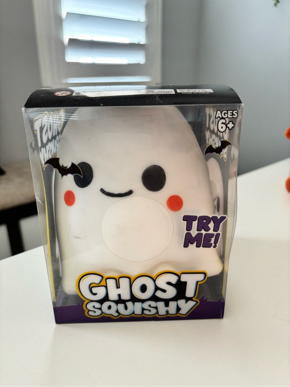 Target White Ghost Squishy Toy with Red Cheeks